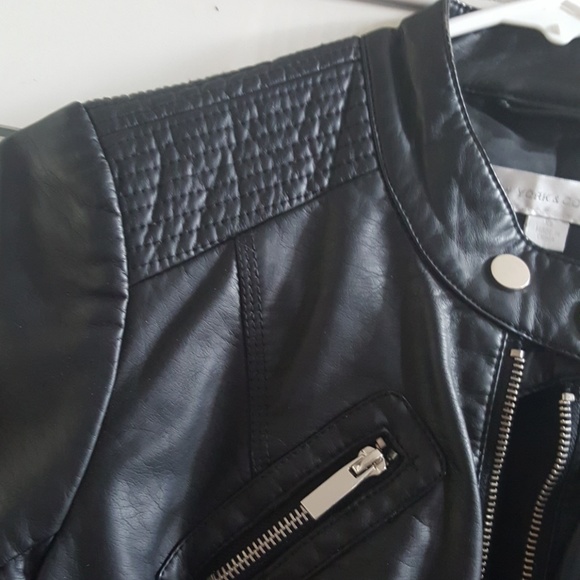 NWOT New York & Company Vegan Leather Moto Jacket - Picture 2 of 4